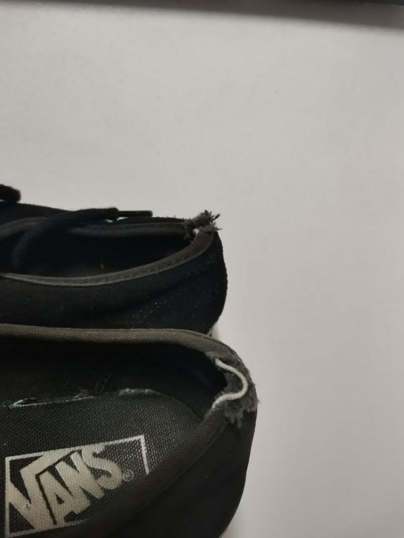 All black vans thick sole clearance