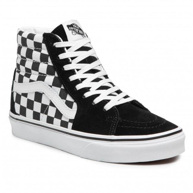 Checkerboard vans clearance high top womens