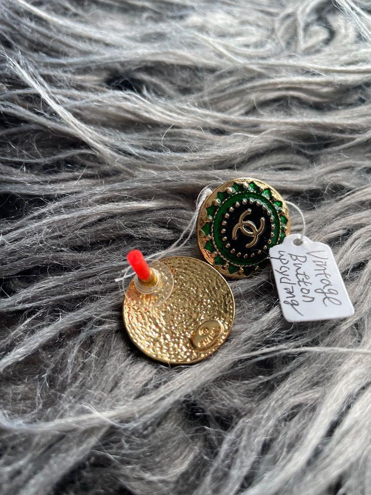 VINTAGE Chanel buttons upcycled earrings