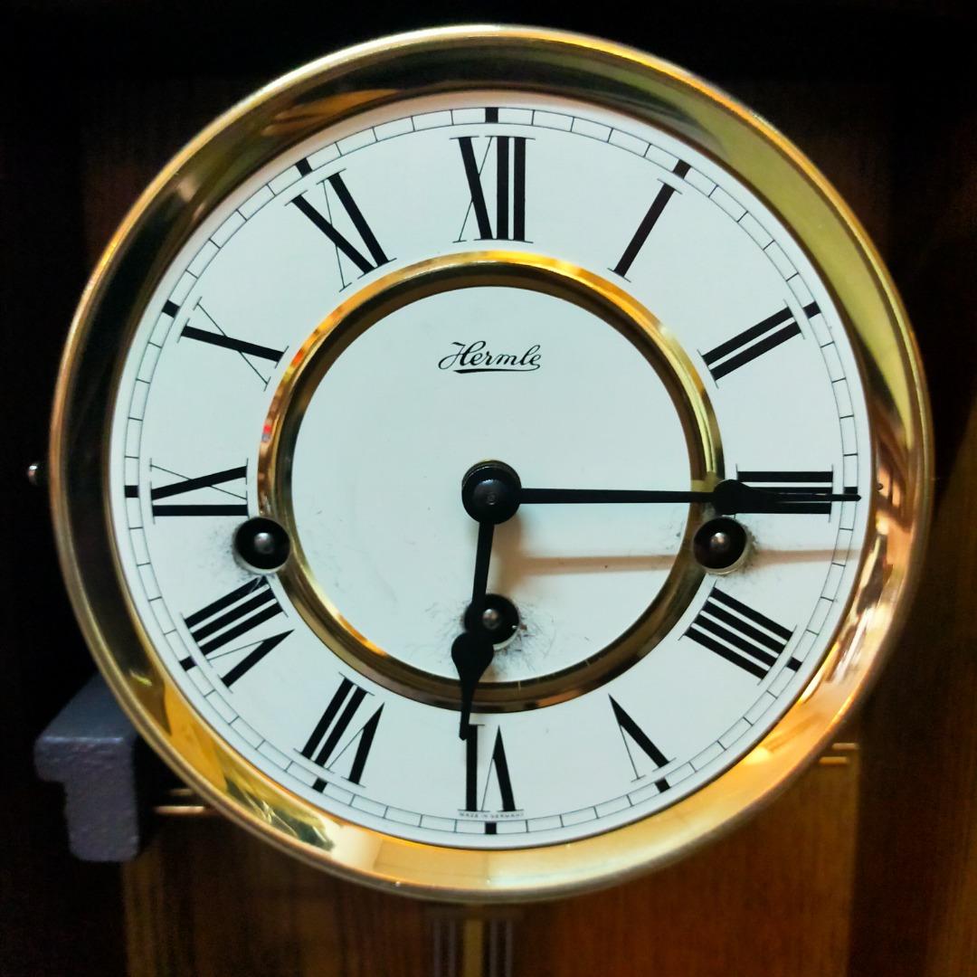 Vintage German FHS Hermle Westminster Chime Wall Clock, Furniture