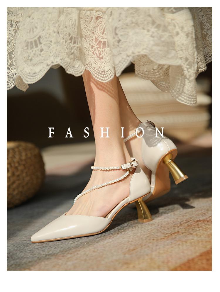 Off White Cream Wedding Heels with Pearls Good for special occasions