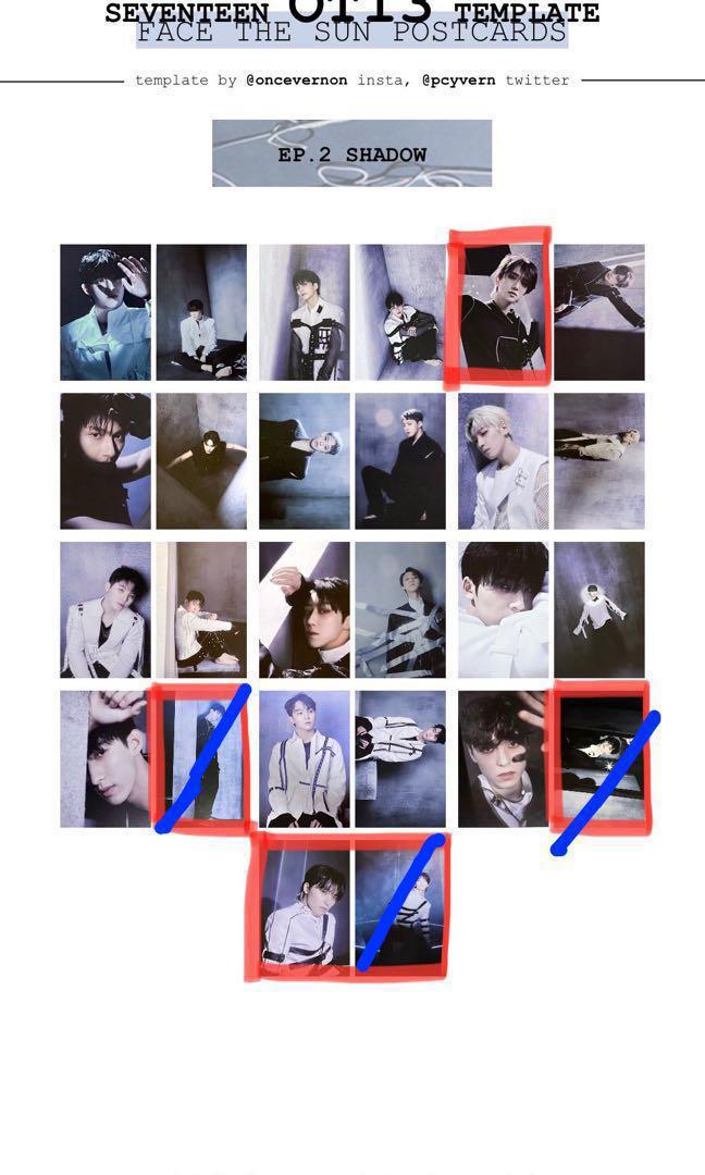 WTT] SVT Face The Sun Ep.2 Shadow Photocards & Postcards, Toys
