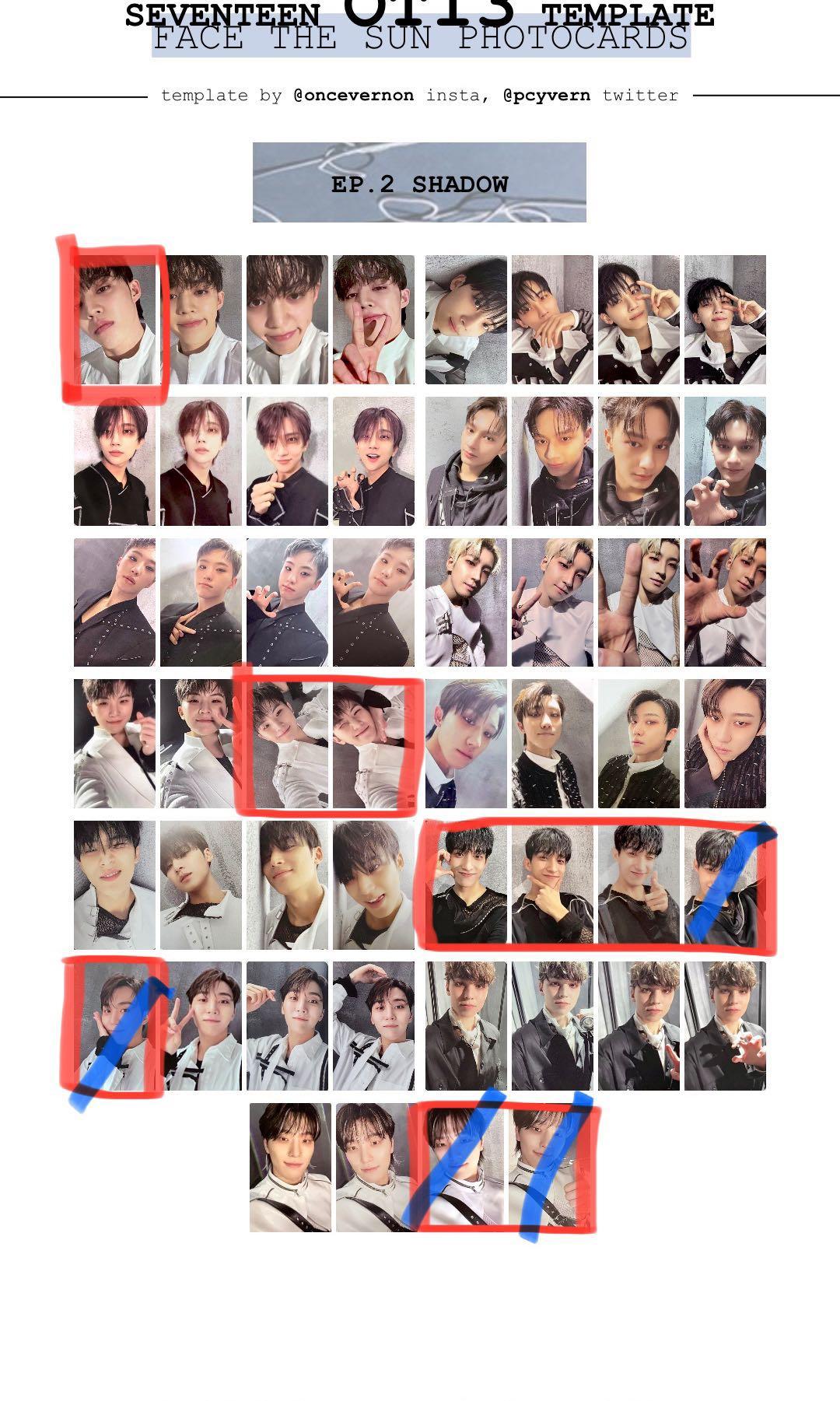WTT] SVT Face The Sun Ep.2 Shadow Photocards & Postcards, Toys