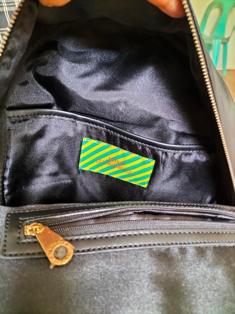 XOXO BLACK LEATHER BACKPACK, Women's Fashion, Bags & Wallets, Backpacks