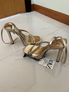 Gold heel sandals discount sale