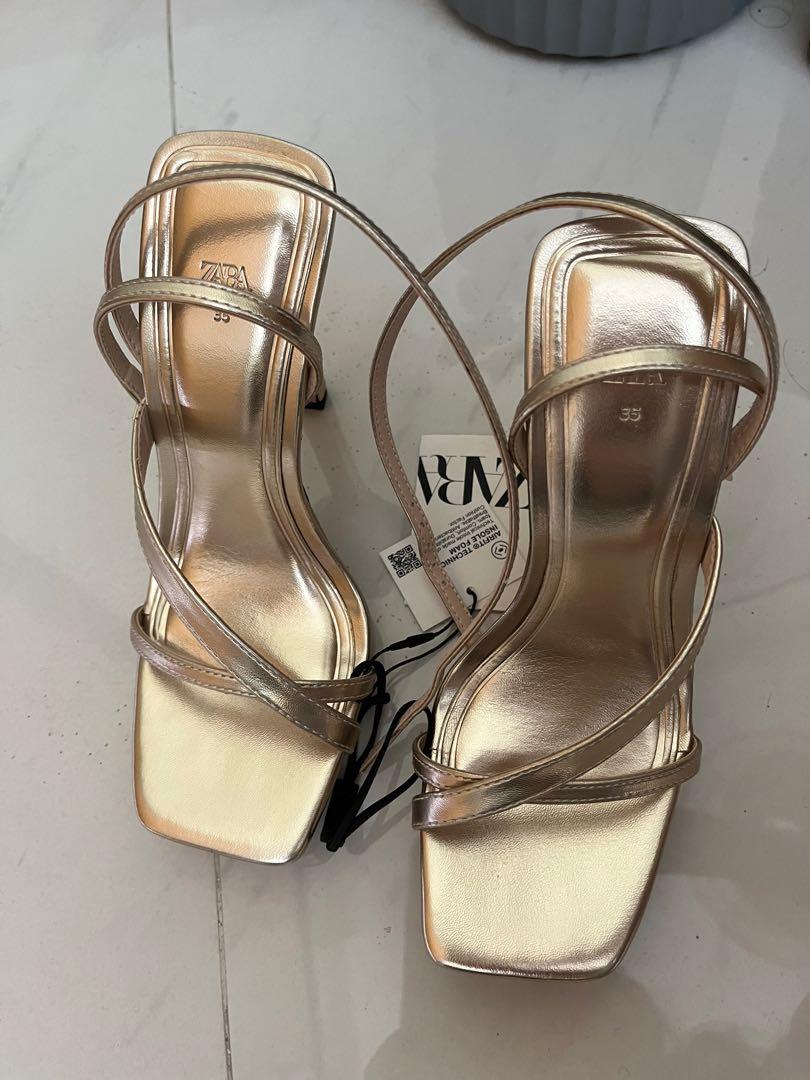 Gold heeled platform discount sandals