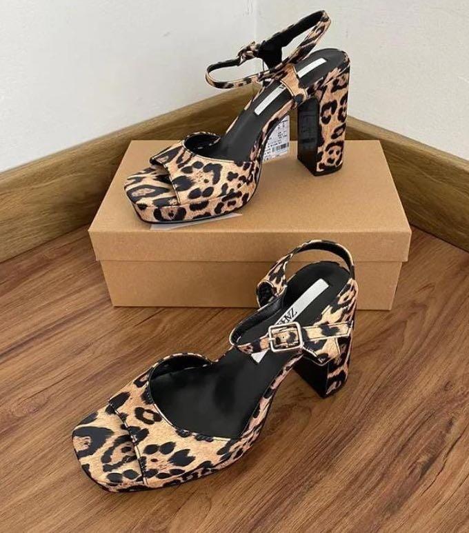 zara leopard print sandals