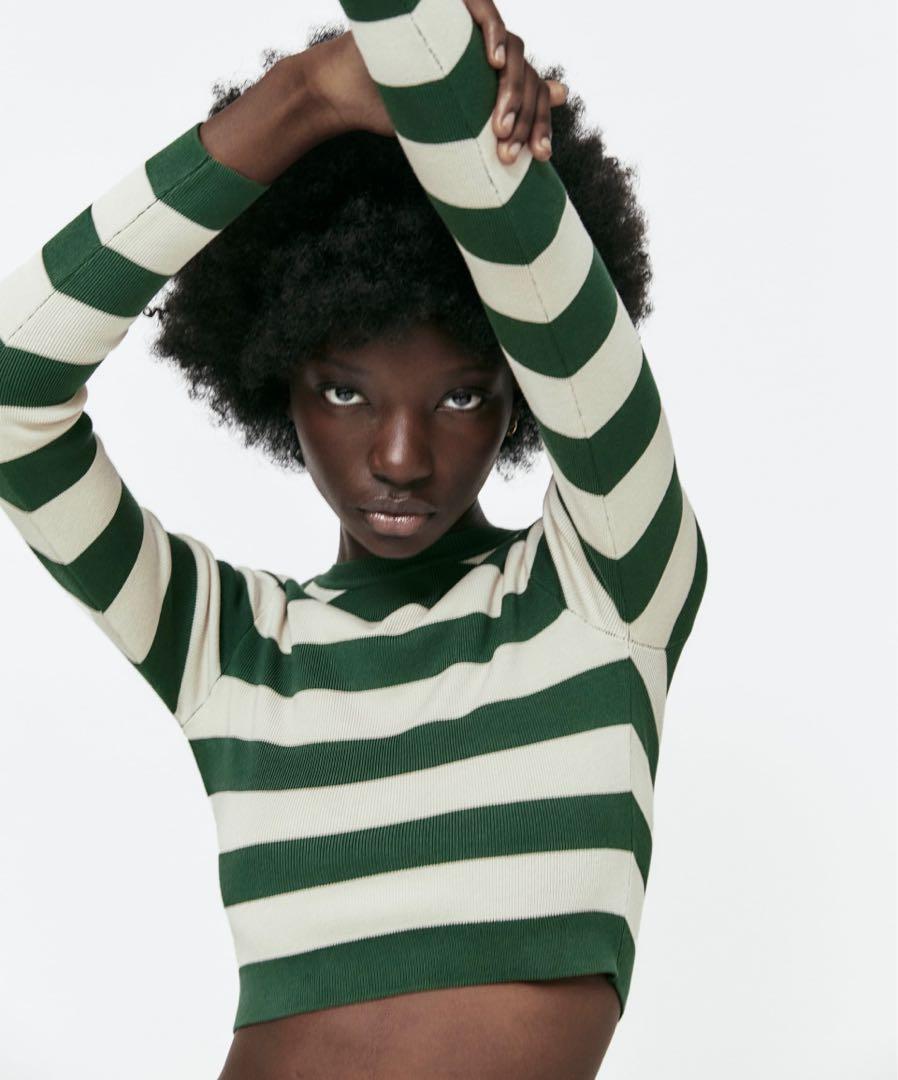 Zara Ribbed Knit Sweater, Women's Fashion, Tops, Longsleeves on