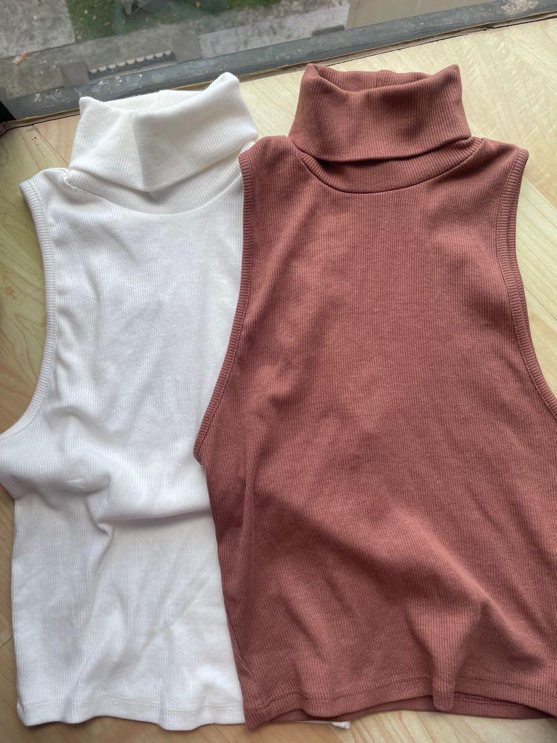 Sleeveless Zara Ribbed Turtleneck Zara Turtleneck Top, Women's