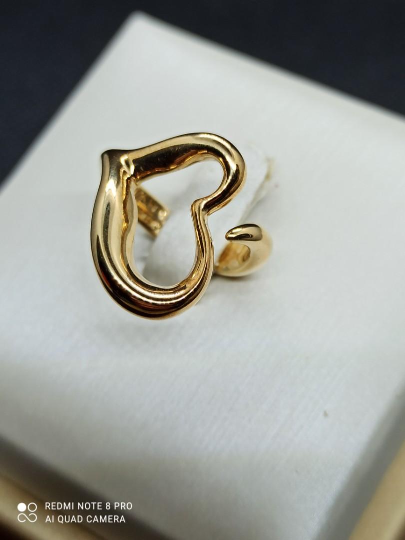 Tiffany open heart ring gold store