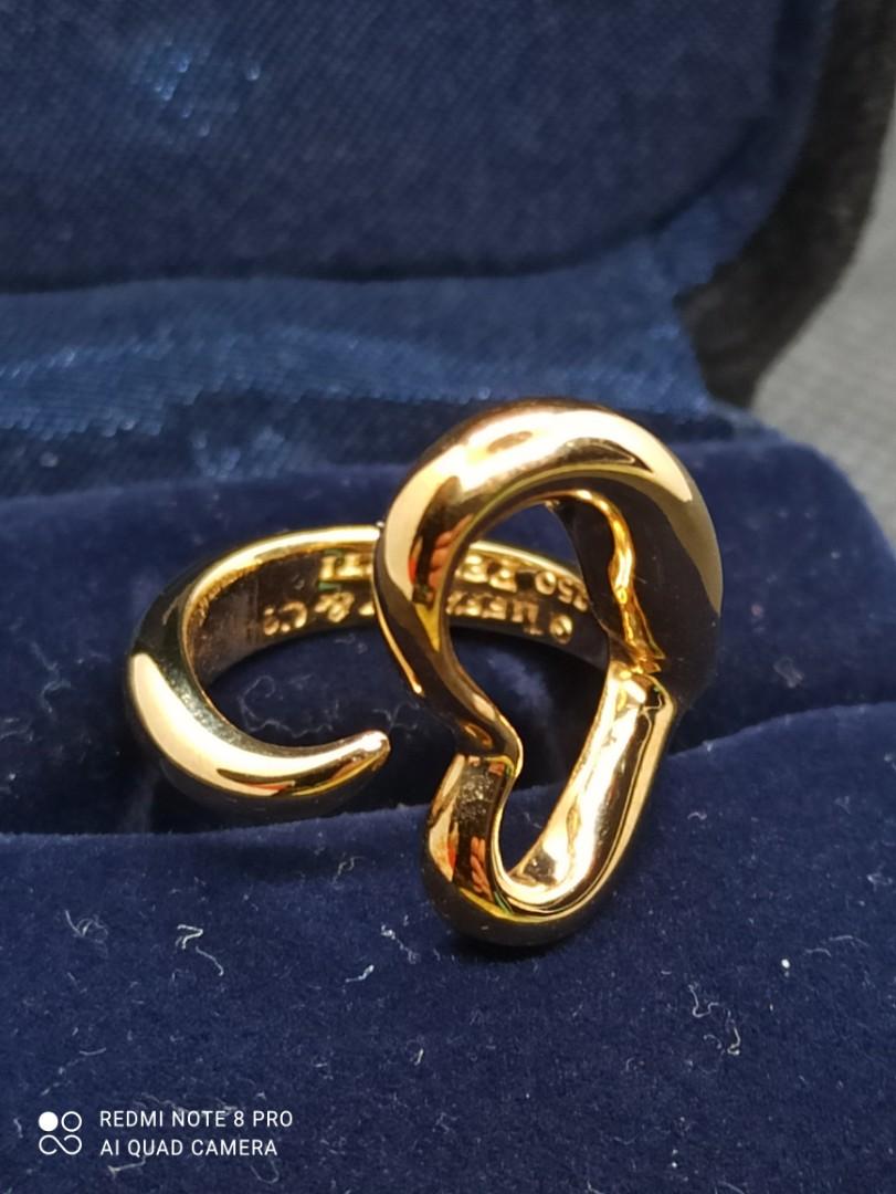 Tiffany open heart ring gold on sale