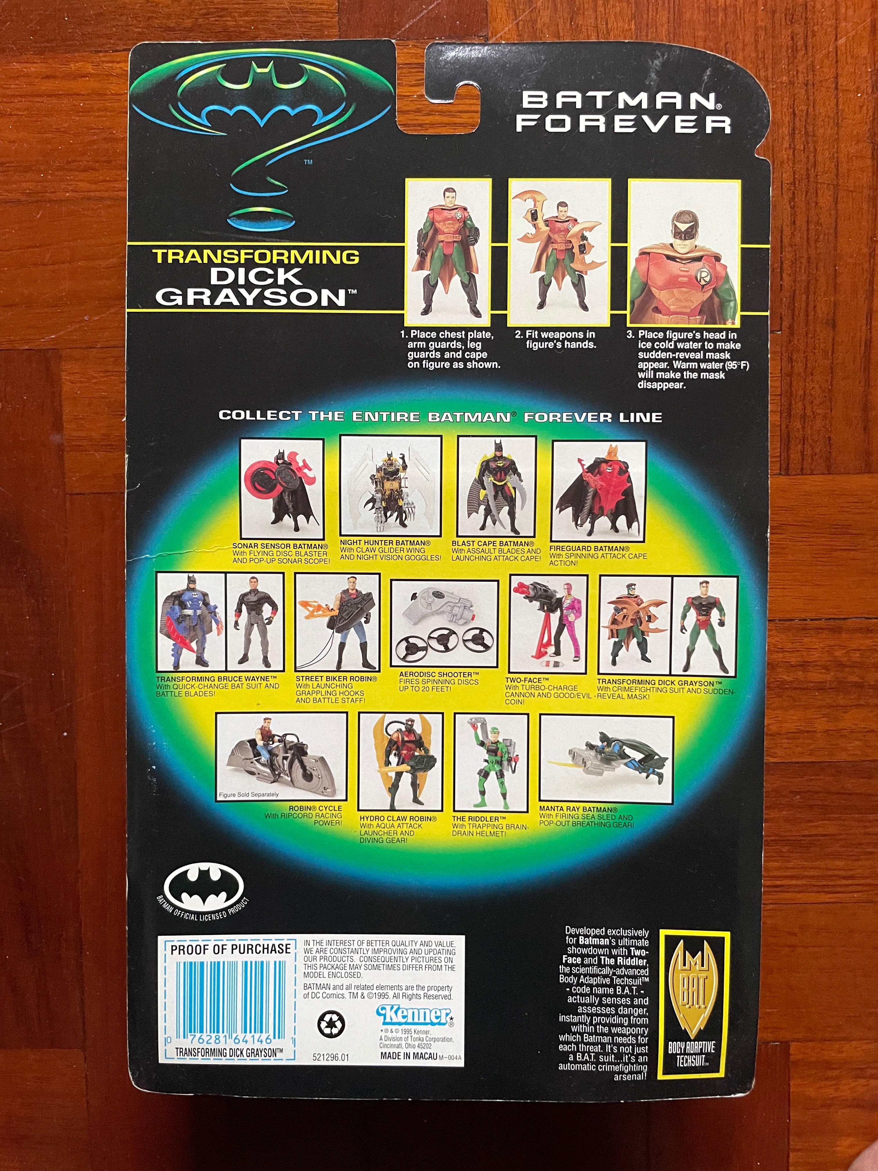 1995 Batman Forever Transforming Dick Grayson / Robin MOSC Kenner