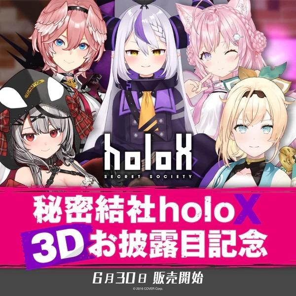 ホロライブ holoX カッティング 黒 大×3