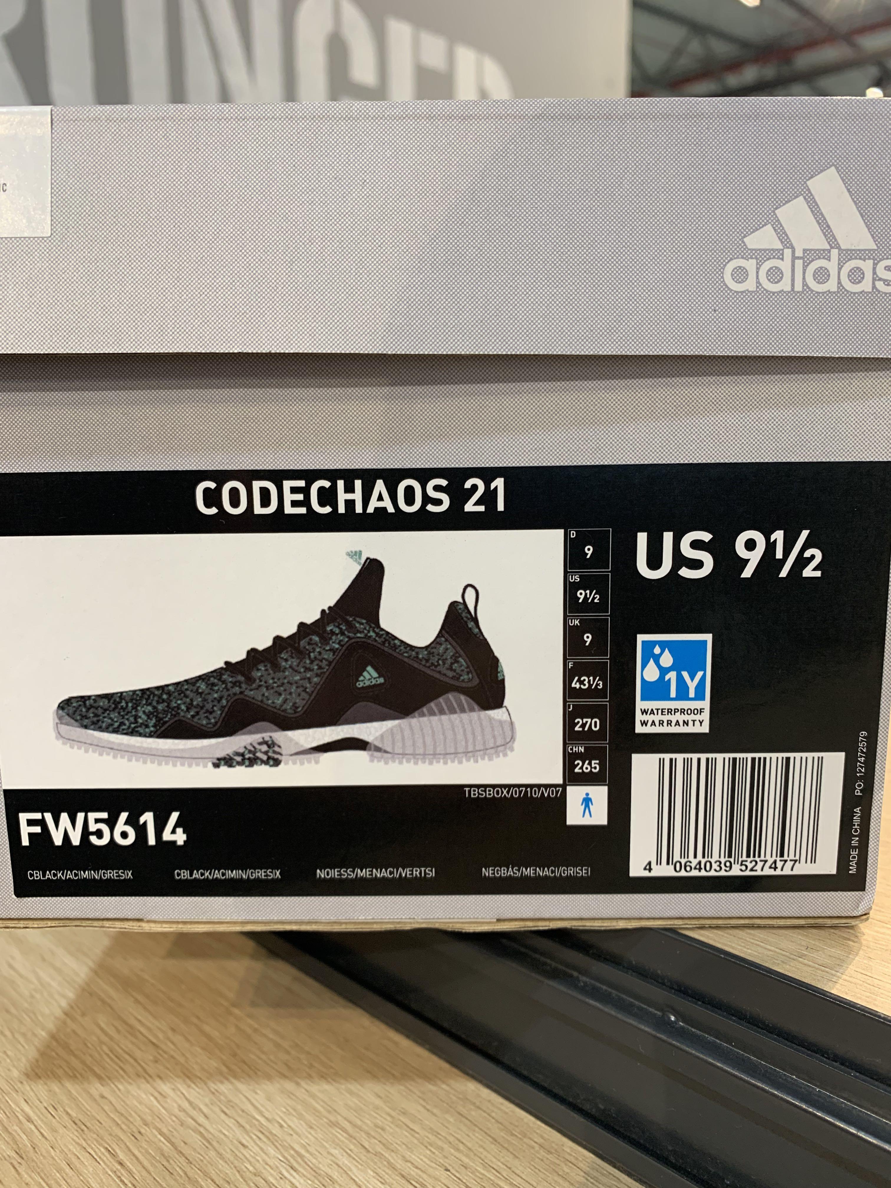 Adidas CodeChaos 21 Golf Primeblue Spikeless shoes, Sports Equipment,  Sports u0026 Games, Golf on Carousell