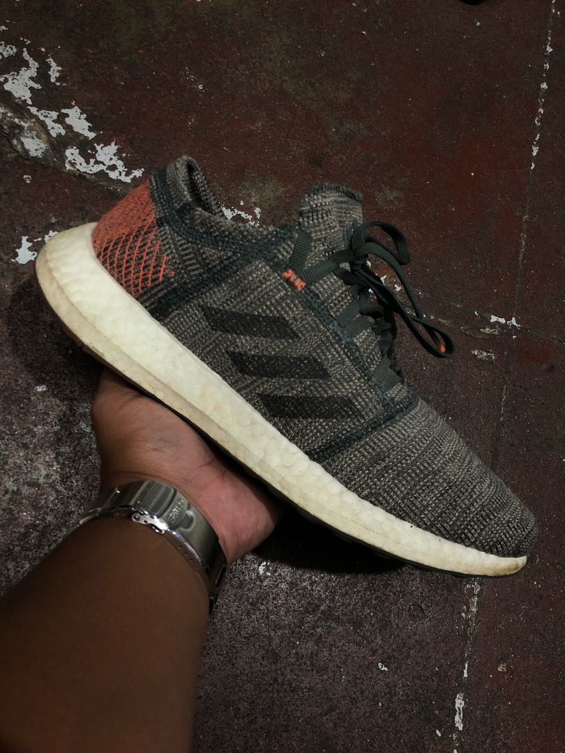 Adidas PureBoost Go Legend Ivy True Orange Men s Running Shoes 9