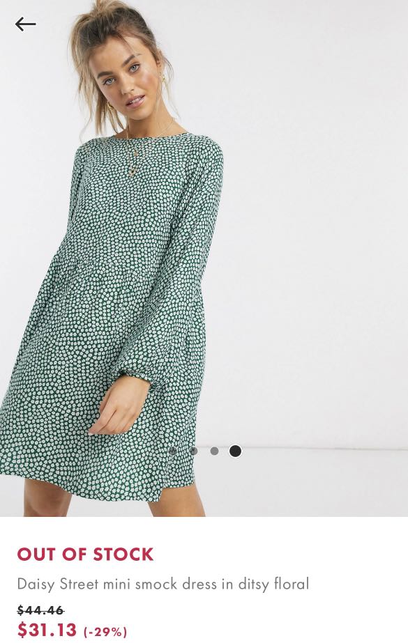 asos floral smock dress