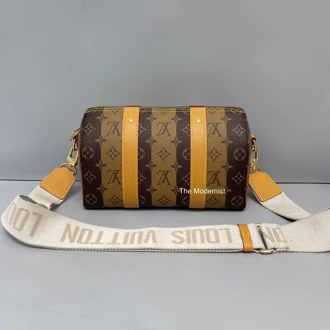 Louis Vuitton x Nigo Reverse Monogram Stripes City Keepall Bandouliere Brown
