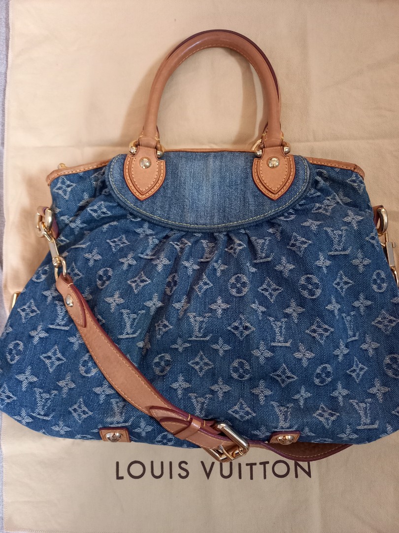 Travel bag Louis Vuitton Blue in Denim - Jeans - 35344072