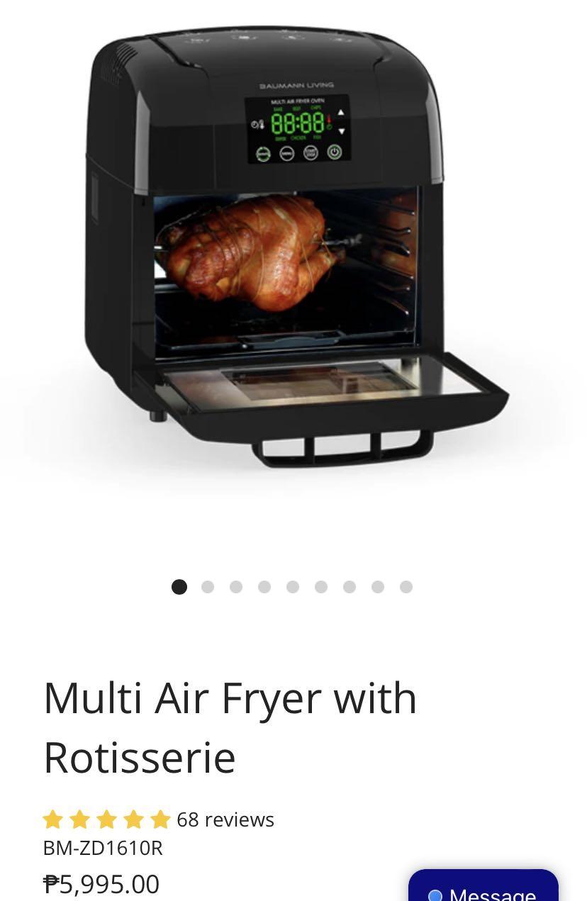 Baumann Living multi Air Fryer with Rotisserie, TV & Home Appliances