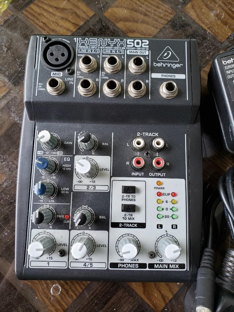 BEHRINGER XENYX 502 MIXER, Audio, Other Audio Equipment on Carousell