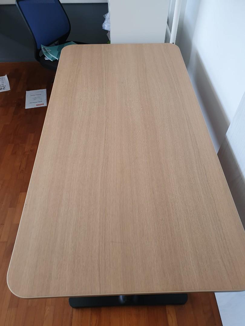 Bekant Ikea Table with Adjustable Height, Furniture & Home Living