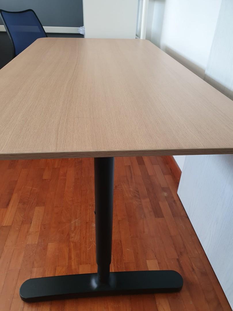 Bekant Ikea Table with Adjustable Height, Furniture & Home Living
