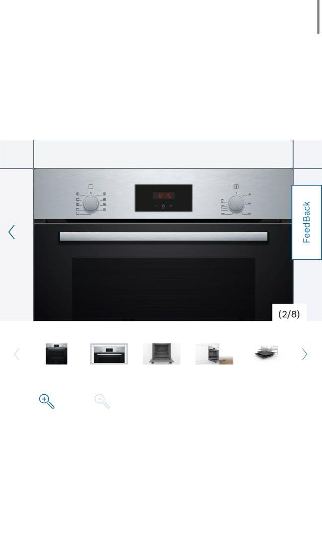 Bosch Builtin oven 60 x 60 cm Stainless steel, TV & Home Appliances