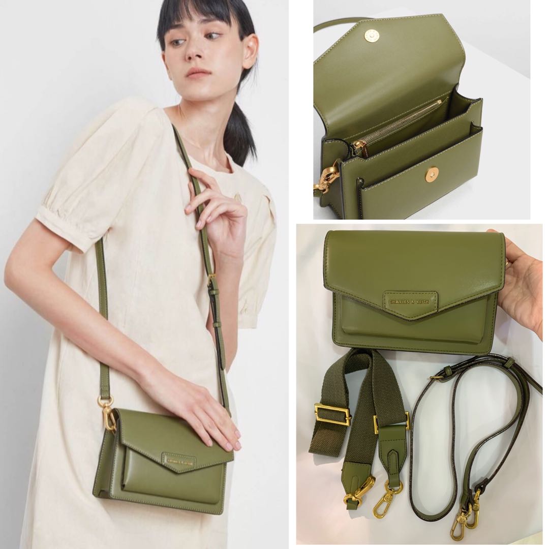 Charles & Keith Envelope Crossbody Bag, Women's Fashion, Bags & Wallets