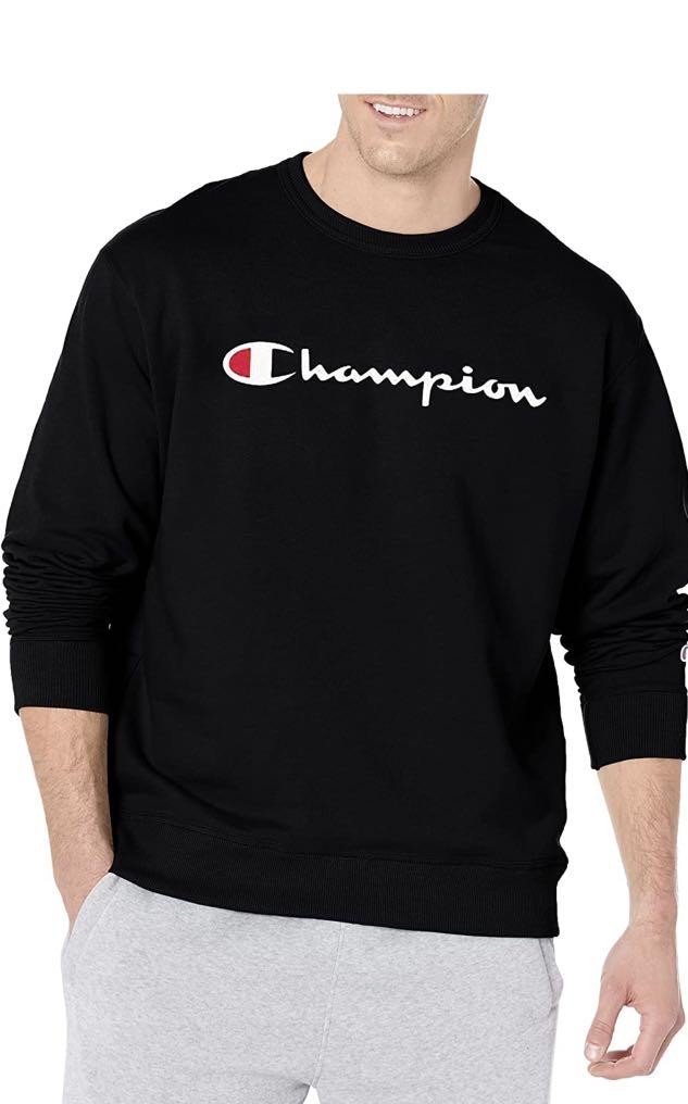 Champion Men s Graphic Powerblend Fleece Crew Men s Fashion Tops