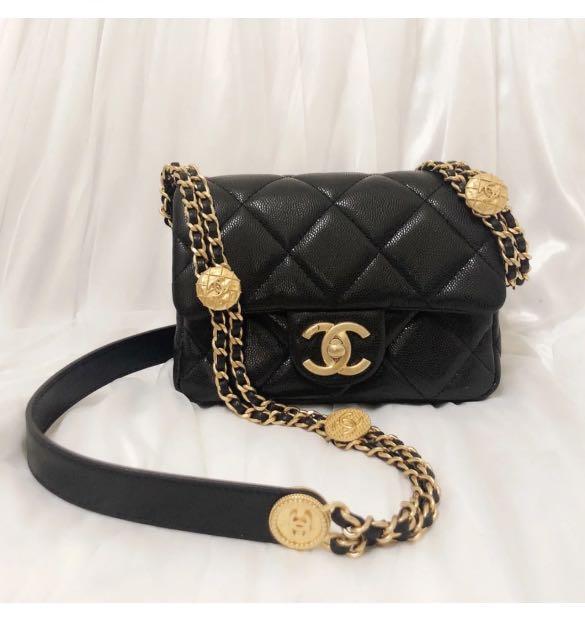 Chanel 22a Mini Flap Coin Bag 17cm, Luxury, Bags & Wallets on