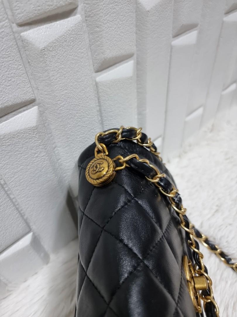 Chanel button on top flap bag Womens Fashion Bags  Wallets Shoulder  Bags on Carousell