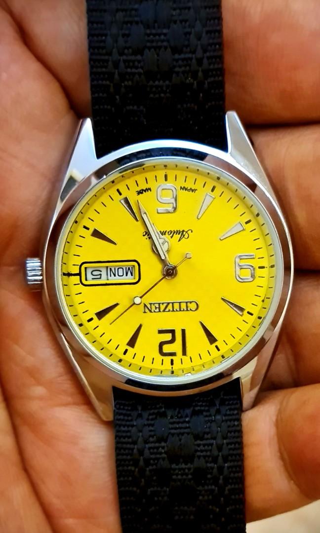 Citizen Explorer Automatic Rolex Explorer Homage RARE Vibrant Lemon Made in Japan