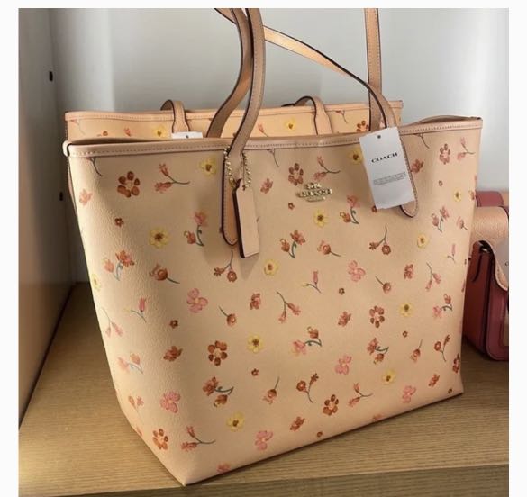 Coach city tote with mystical floral print clearance