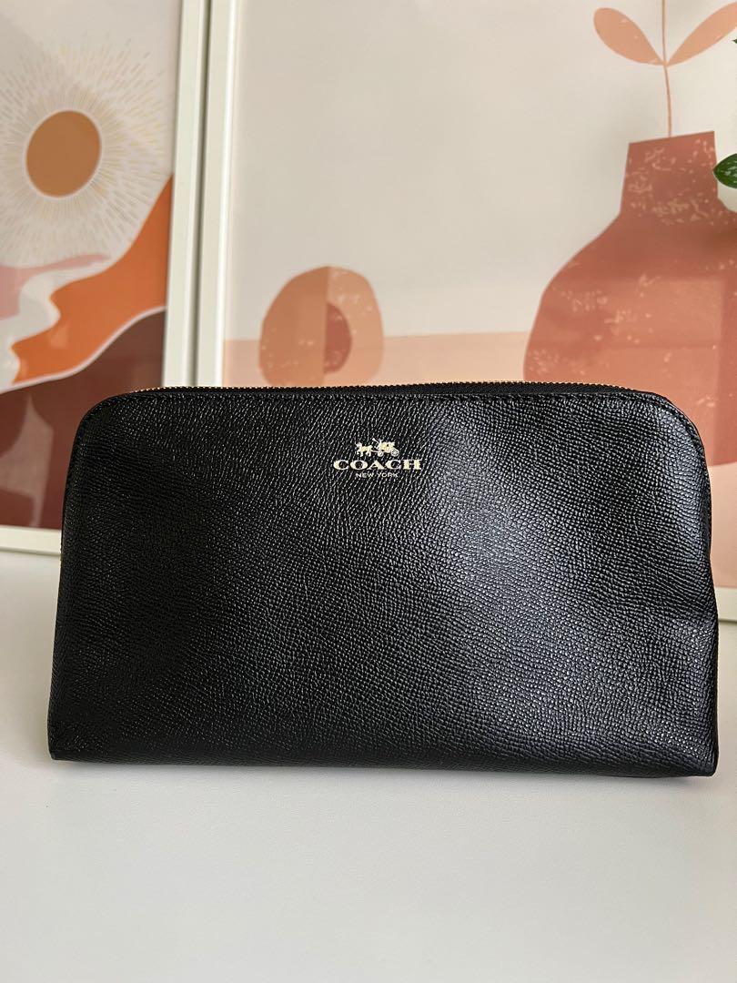 Coach makeup bag black on sale
