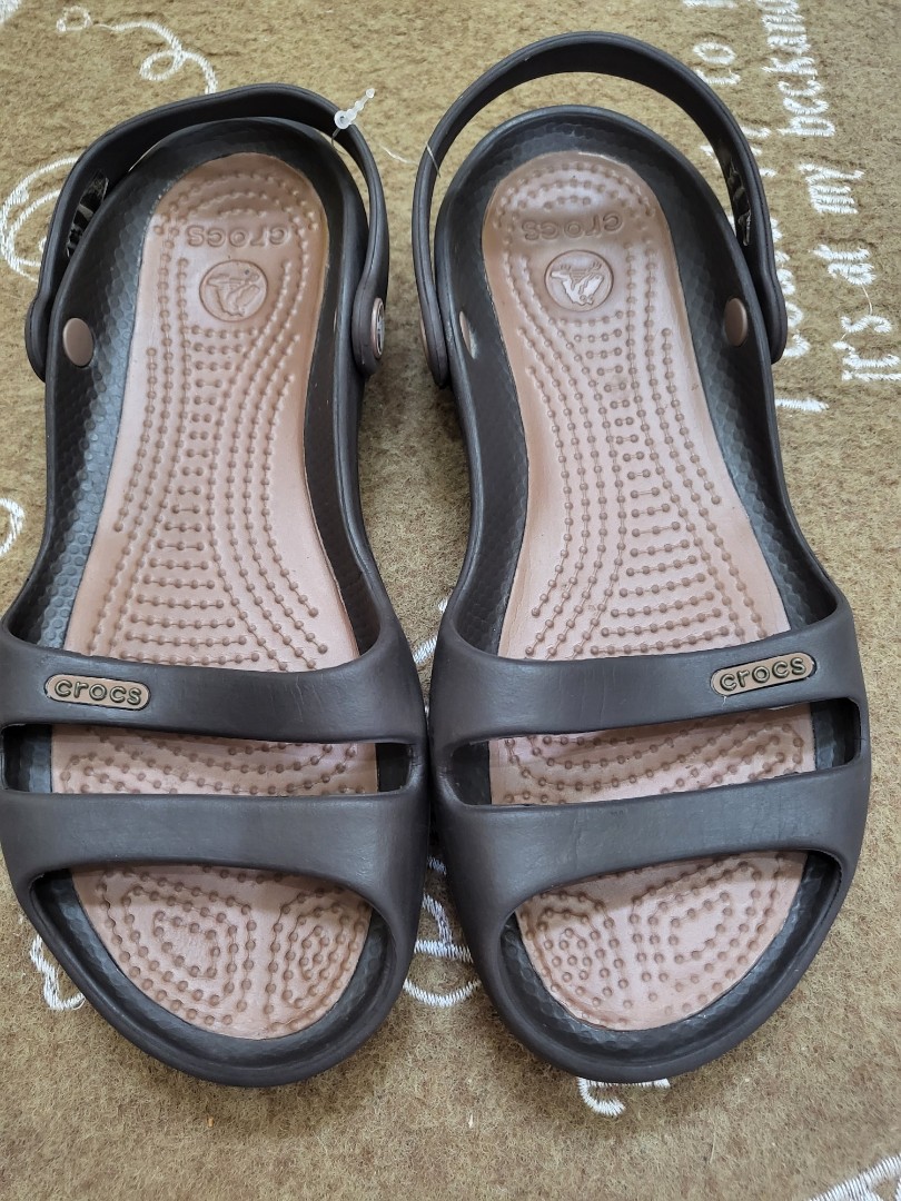 Crocs Cleo II Black, Women's Fashion, Footwear, Flats & Sandals on ...