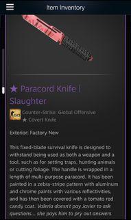Csgo knife: paracord knife slaughter FN