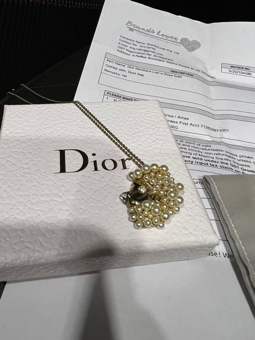Dior cheap lion necklace
