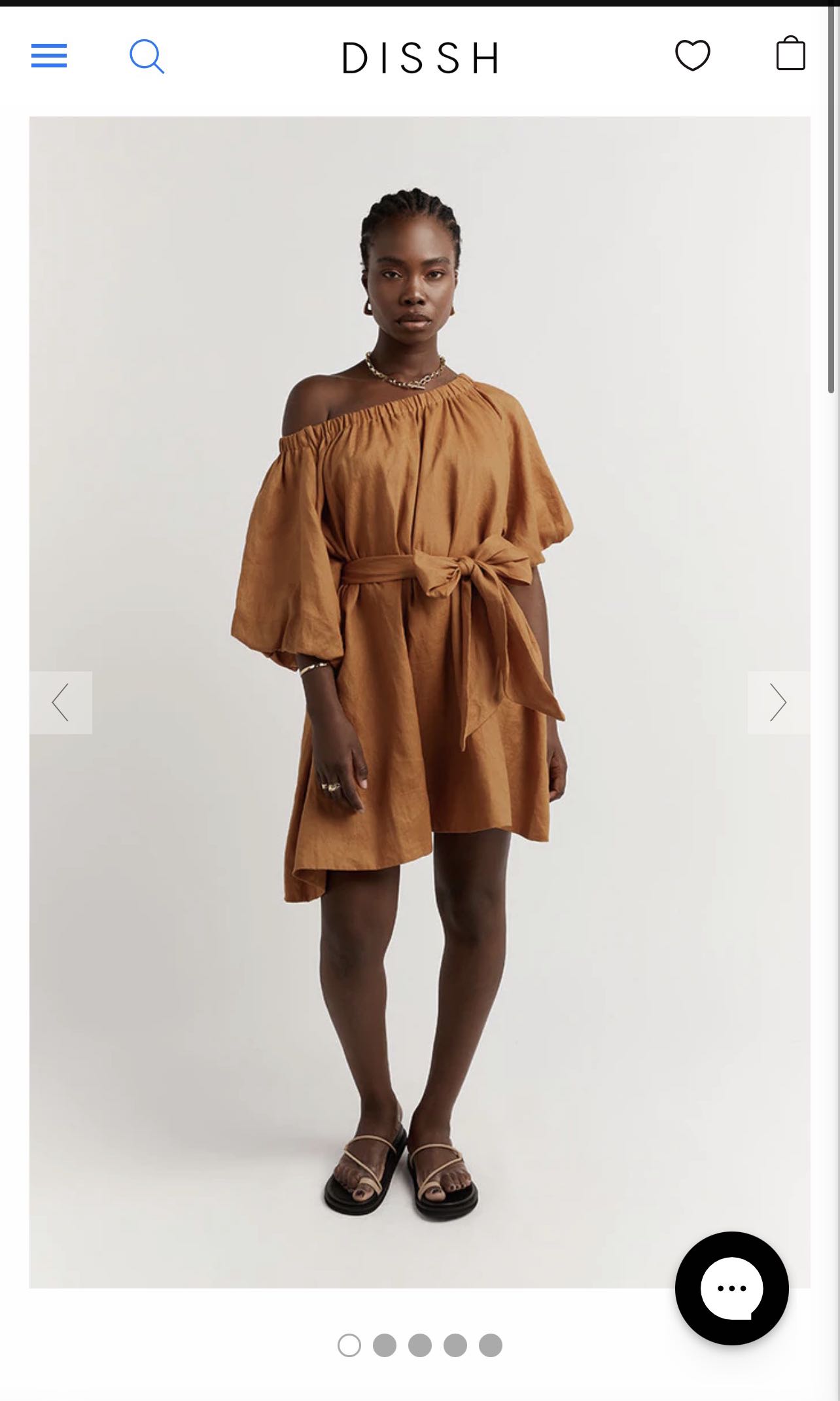 Off the clearance shoulder linen dress