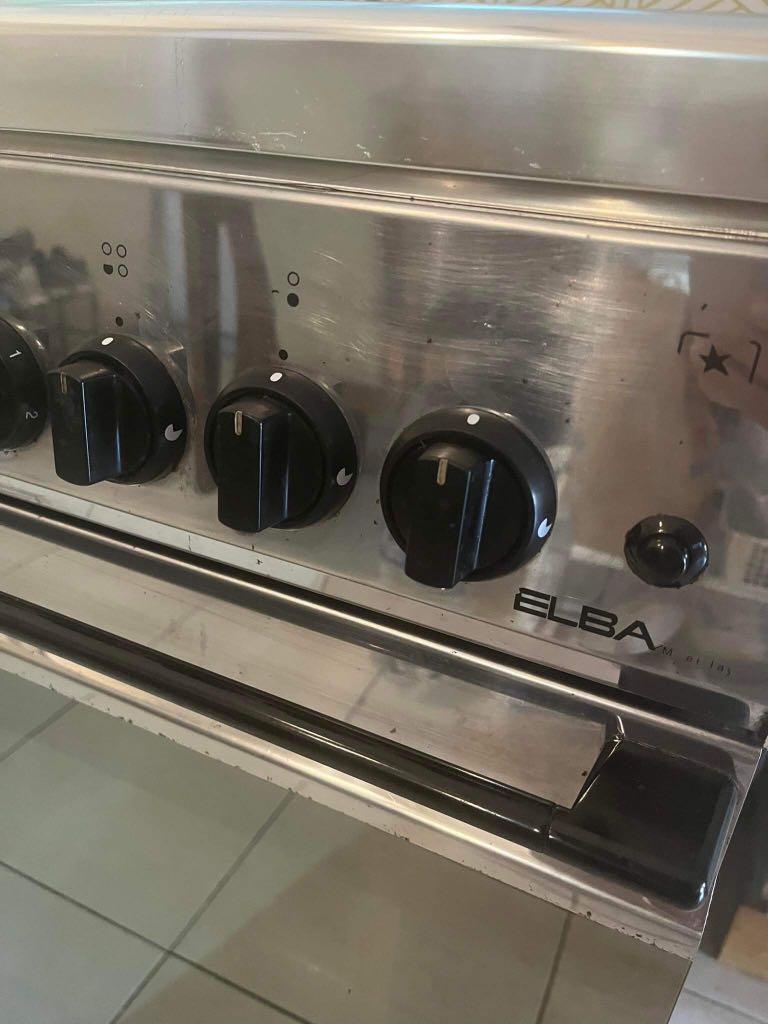 Elba gas range with electric oven, Furniture & Home Living, Bathroom & Kitchen Fixtures on Carousell