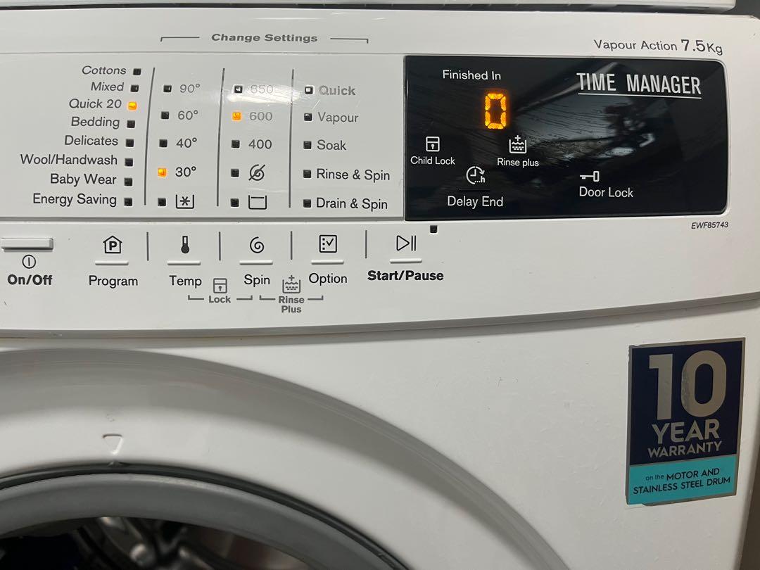 Electrolux Washing Machine (EWF85743), TV & Home Appliances, Washing