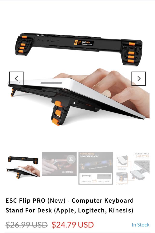 Esc flip pro keyboard stand 長度可伸縮, 電腦＆科技, 桌上電腦 Carousell