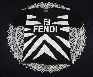 FENDI Club Designer Graphic Black & White T-shirts