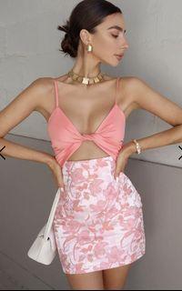 Floral pink dress