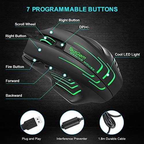 [FREE DELIVERY]Wireless Mouse, TedGem 2.4G USB Mouse Computer Optical ...