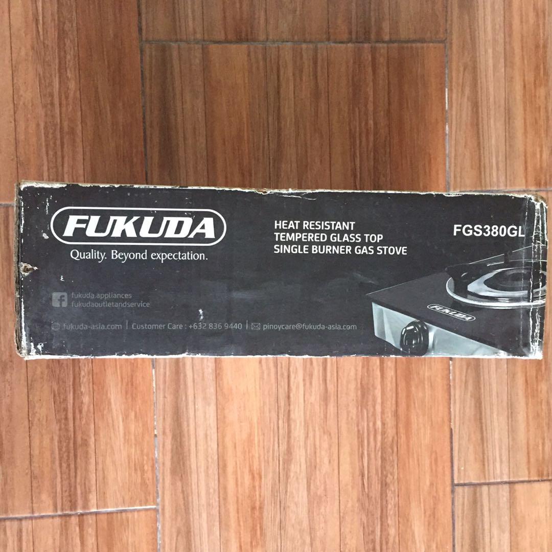 Fukuda Heat Resistant Glass Top Single Burner Gas Stove, Furniture