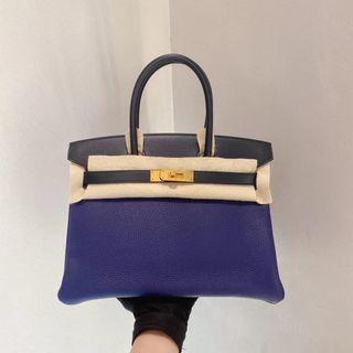 🖤STORE FRESH (BNIB): VERY RARE HERMES BIRKIN TOUCH (Black x Marine Blue)🖤,  Luxury, Bags & Wallets on Carousell