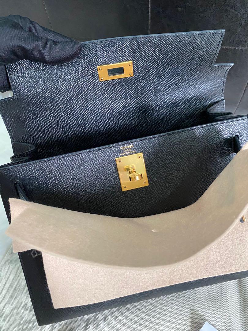 Hermes Kelly 28 Sellier Etoupe Epsom Gold Hardware #C