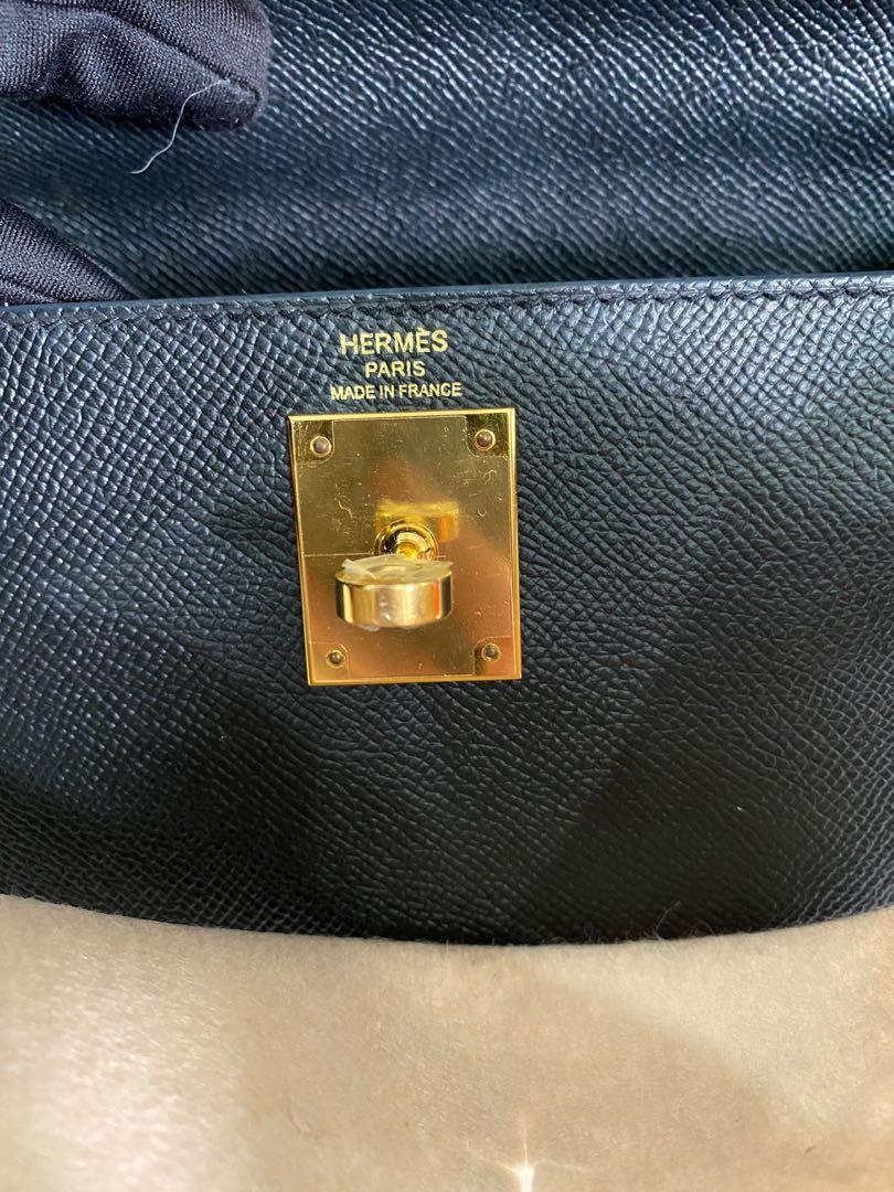 Hermes Kelly 28 Sellier Etoupe Epsom Gold Hardware #C