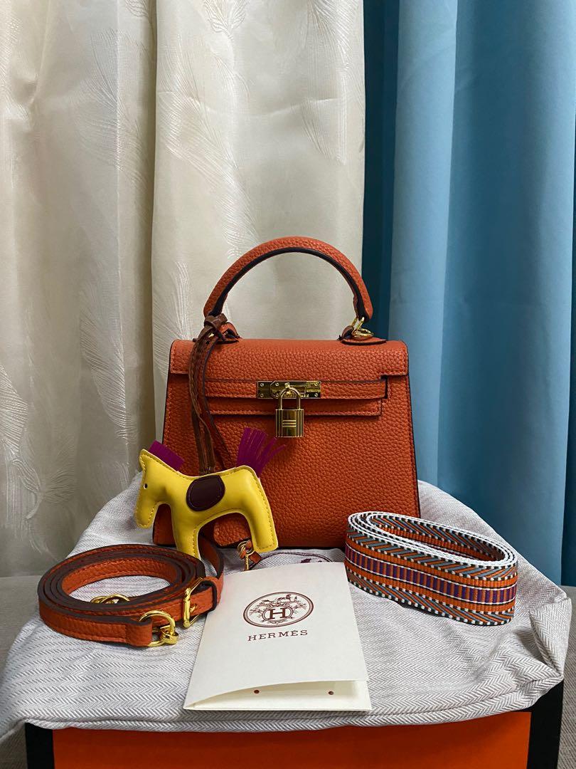 Hermes mini orange bag clearance