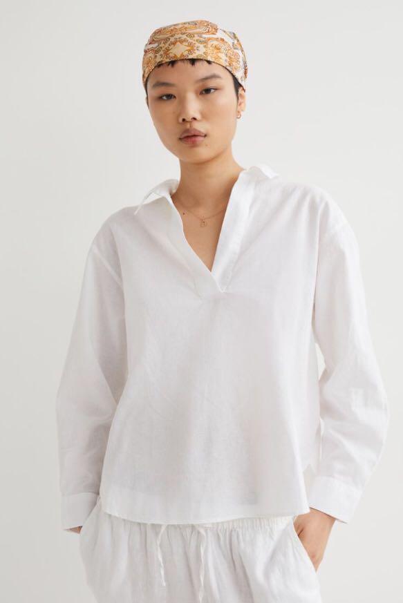 H&m white blouse on sale womens